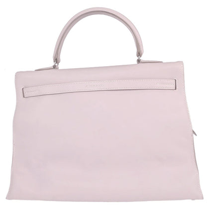 Hermes Rose Dragee Swift Kelly Flat 35 Handbag