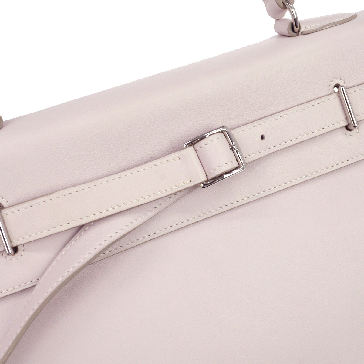 Hermes Rose Dragee Swift Kelly Flat 35 Handbag