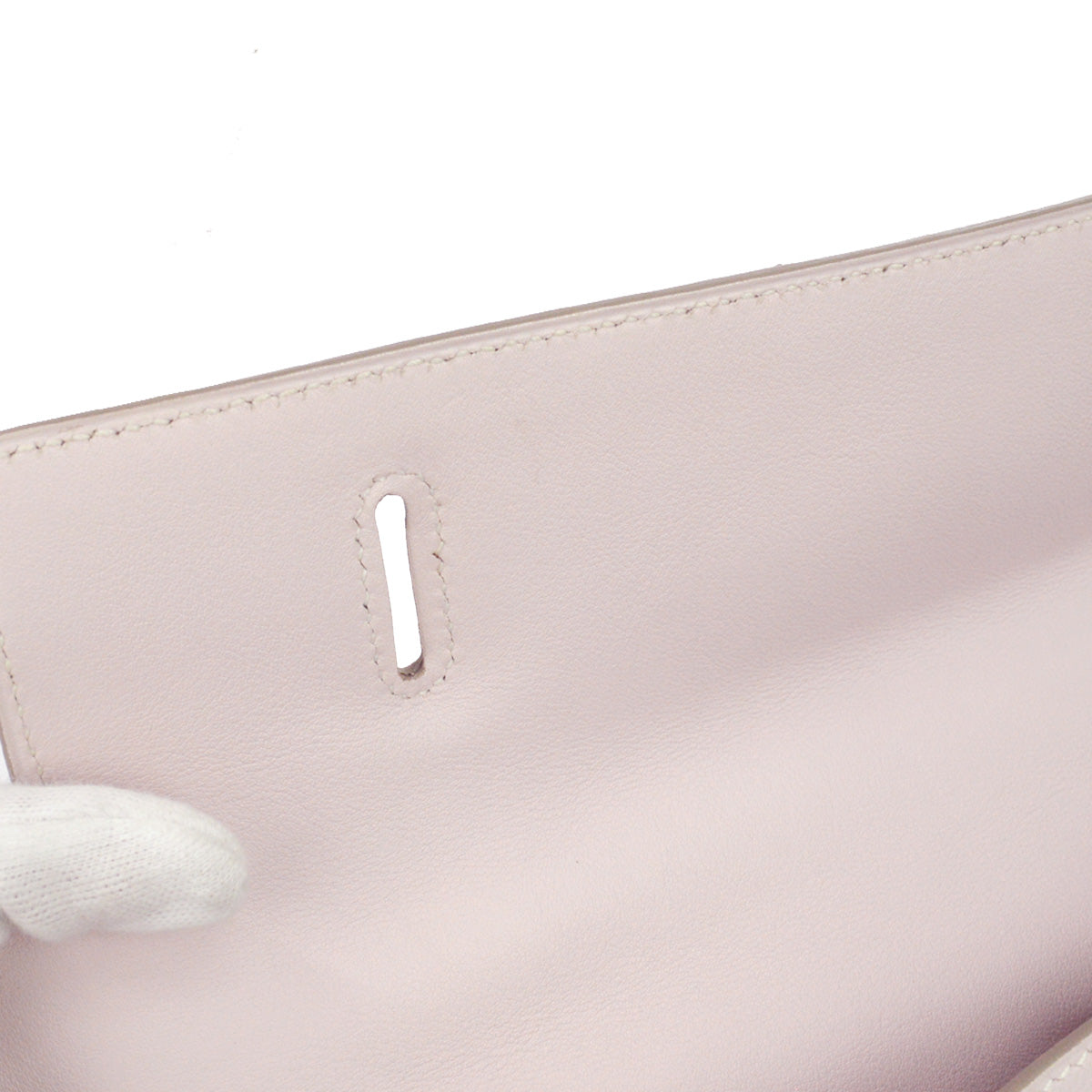 Hermes Rose Dragee Swift Kelly Flat 35 Handbag