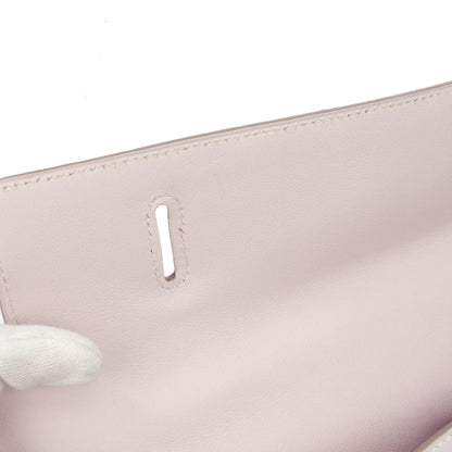 Hermes Rose Dragee Swift Kelly Flat 35 Handbag