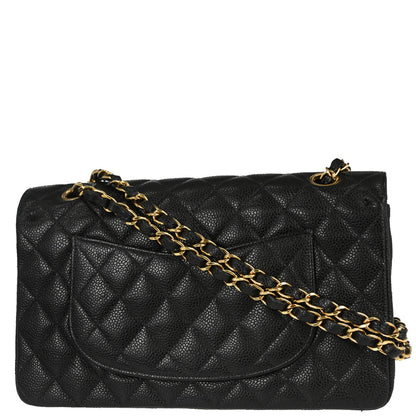Chanel Black Caviar Skin Medium Classic Double Flap Shoulder Bag