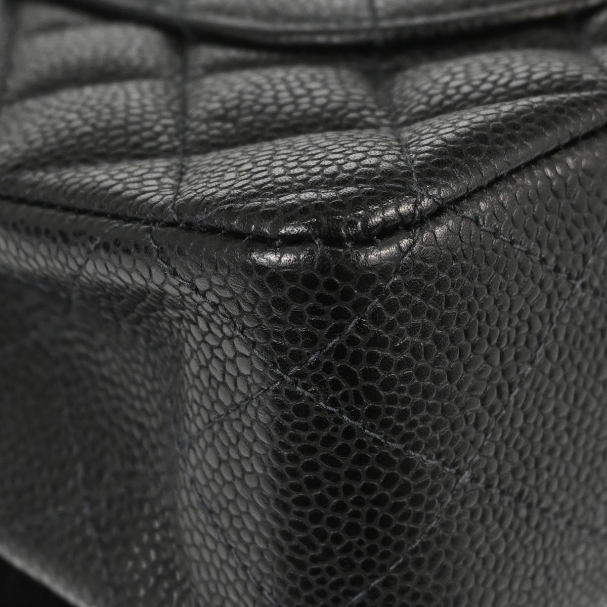Chanel Black Caviar Skin Medium Classic Double Flap Shoulder Bag