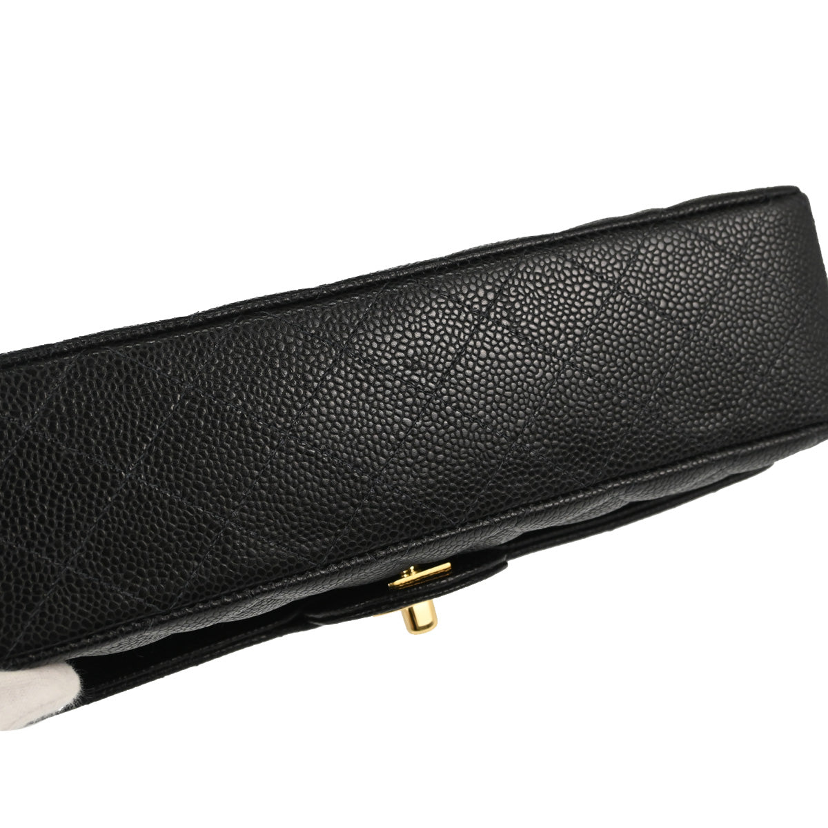 Chanel Black Caviar Skin Medium Classic Double Flap Shoulder Bag