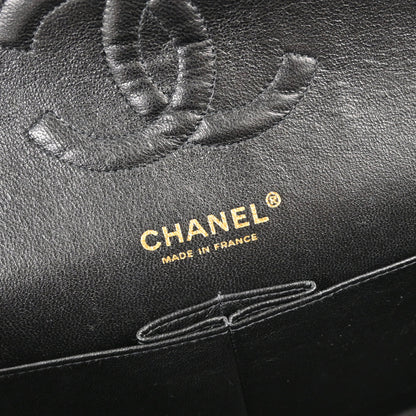 Chanel Black Caviar Skin Medium Classic Double Flap Shoulder Bag