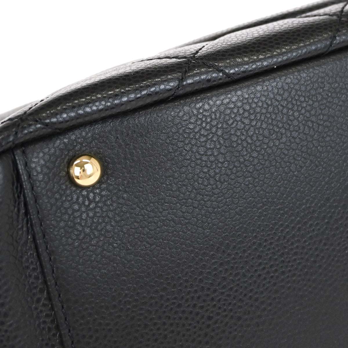 Chanel Black Caviar Skin Timeless CC Chain Tote Bag