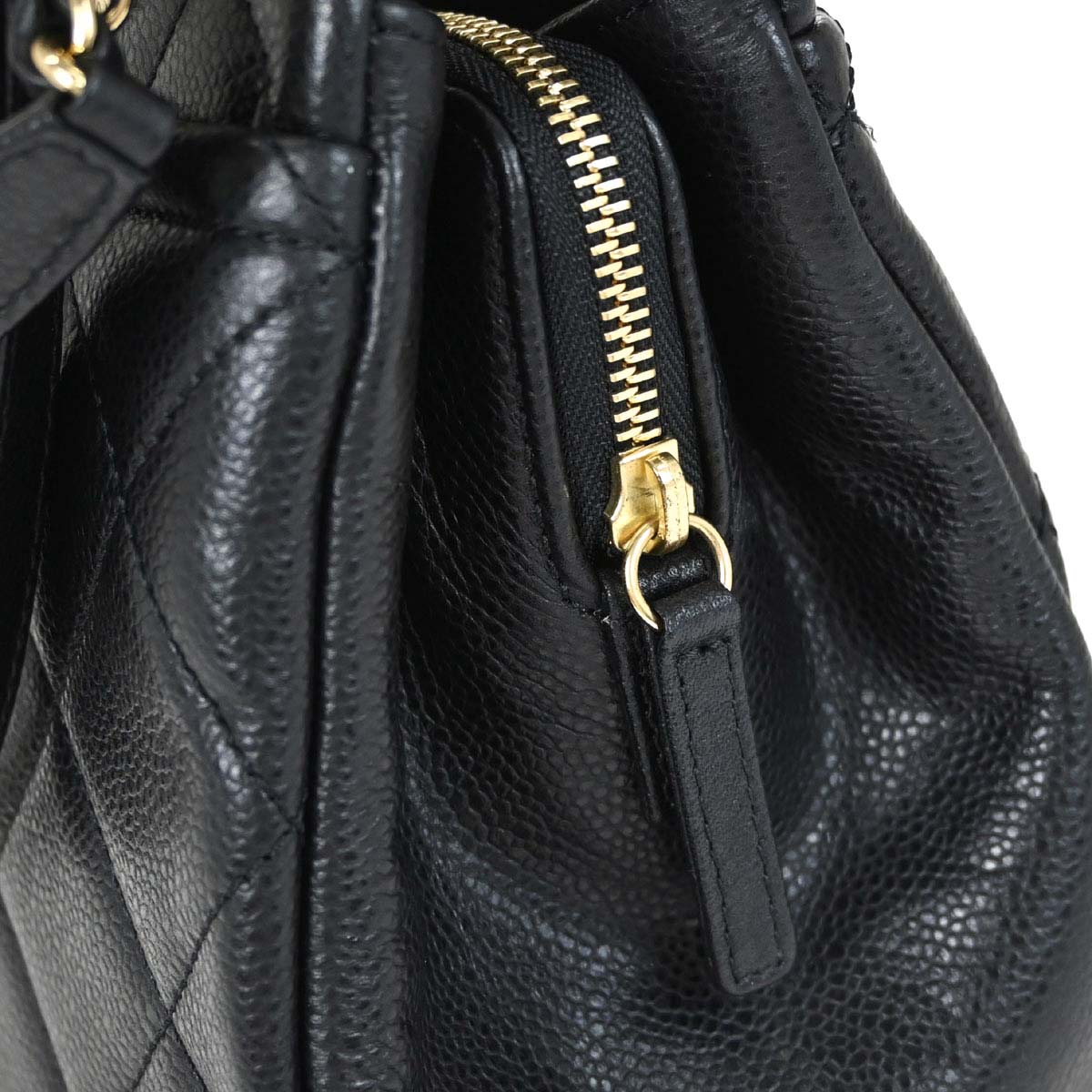 Chanel Black Caviar Skin Timeless CC Chain Tote Bag
