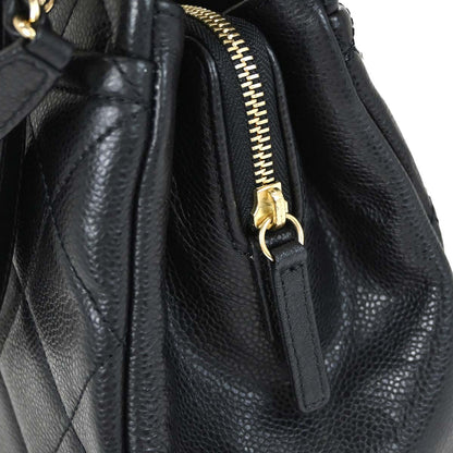 Chanel Black Caviar Skin Timeless CC Chain Tote Bag