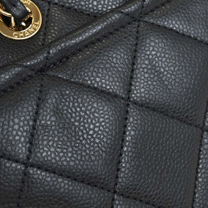 Chanel Black Caviar Skin Timeless CC Chain Tote Bag
