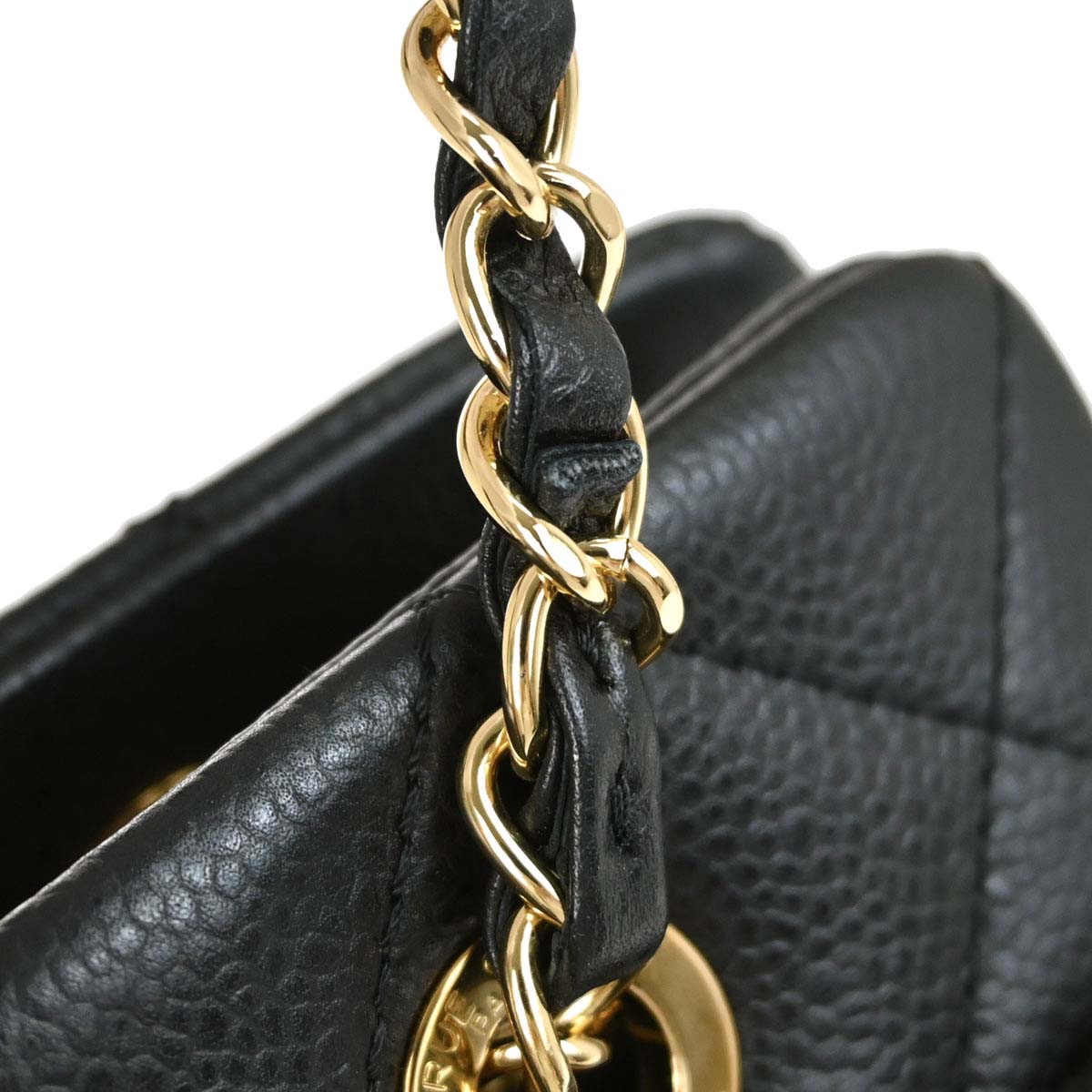 Chanel Black Caviar Skin Timeless CC Chain Tote Bag