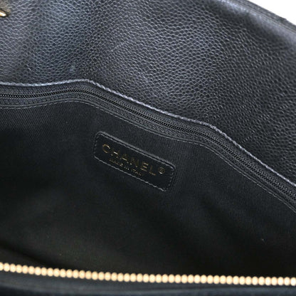Chanel Black Caviar Skin Timeless CC Chain Tote Bag
