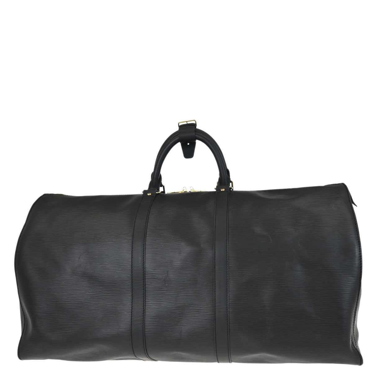 Louis Vuitton Black Epi Keepall 55 Travel Handbag M42952
