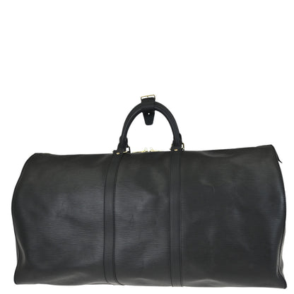Louis Vuitton Black Epi Keepall 55 Travel Handbag M42952