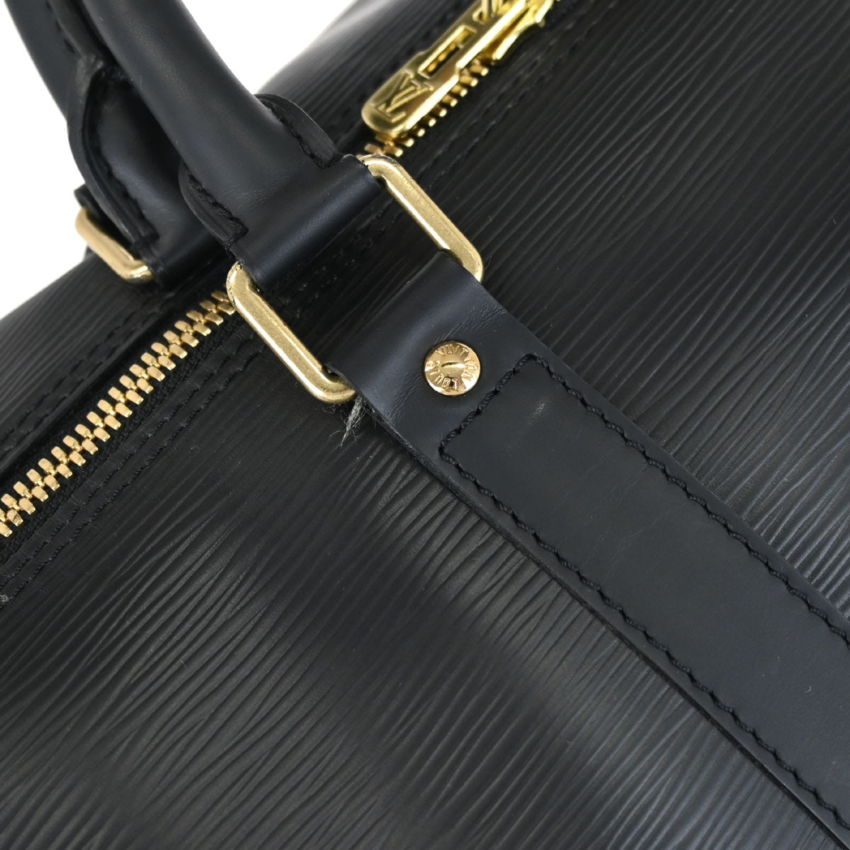 Louis Vuitton Black Epi Keepall 55 Travel Handbag M42952