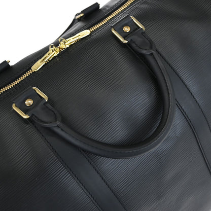 Louis Vuitton Black Epi Keepall 55 Travel Handbag M42952