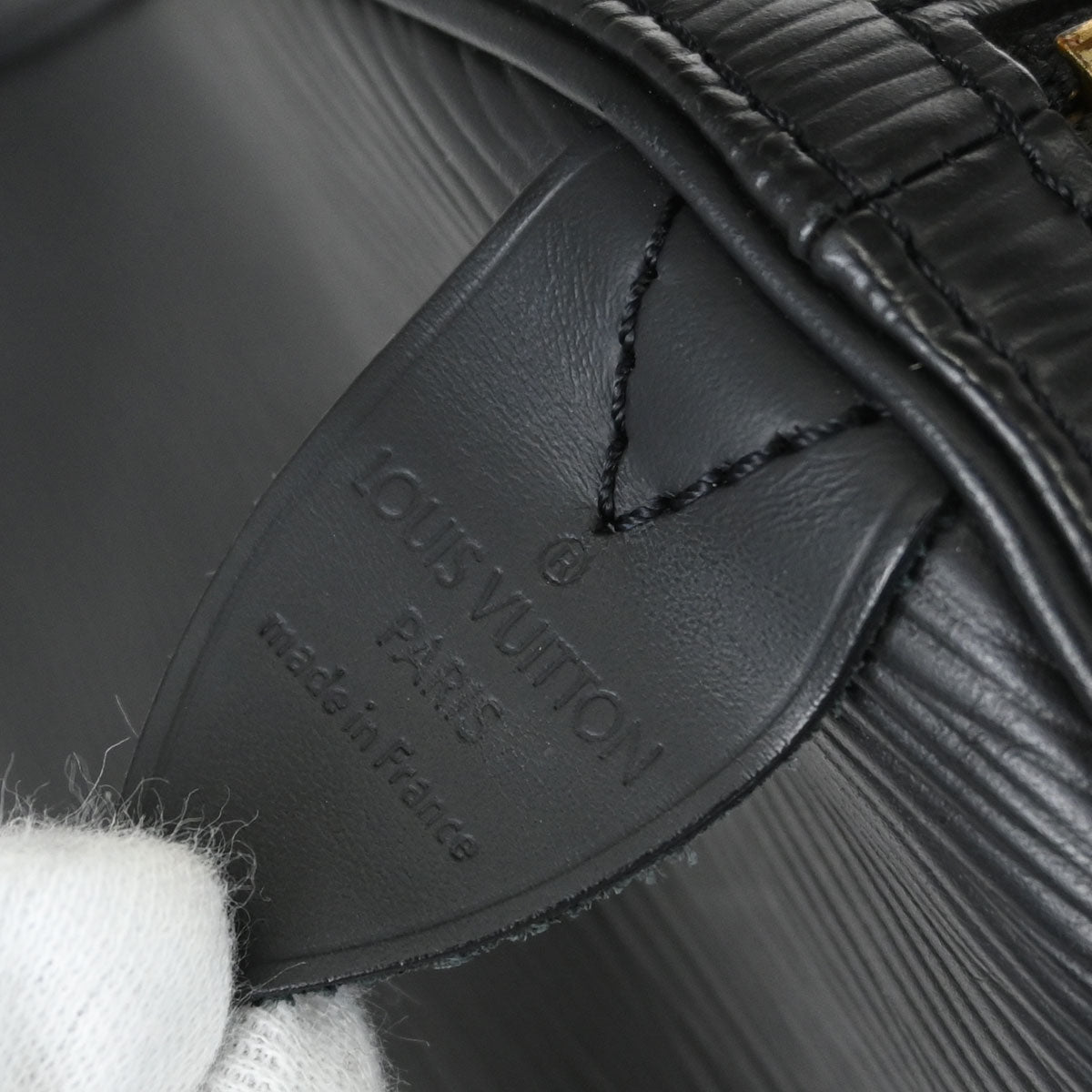 Louis Vuitton Black Epi Keepall 55 Travel Handbag M42952