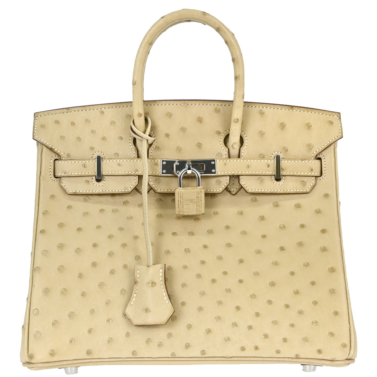 Hermes * Parchemin Ostrich Birkin 25 Handbag