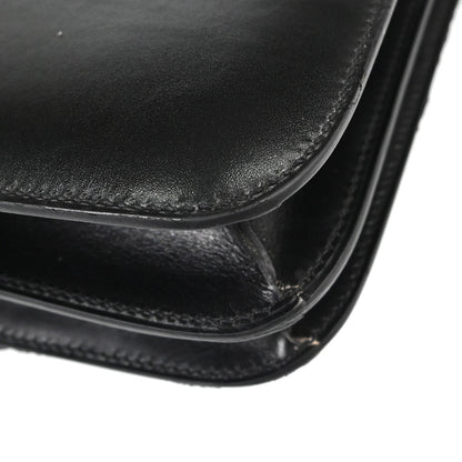 Hermes * Black Box Calf Lizard Constance 18 Shoulder Bag
