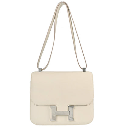 Hermes Vanille Evercolor Constance 24 Shoulder Bag