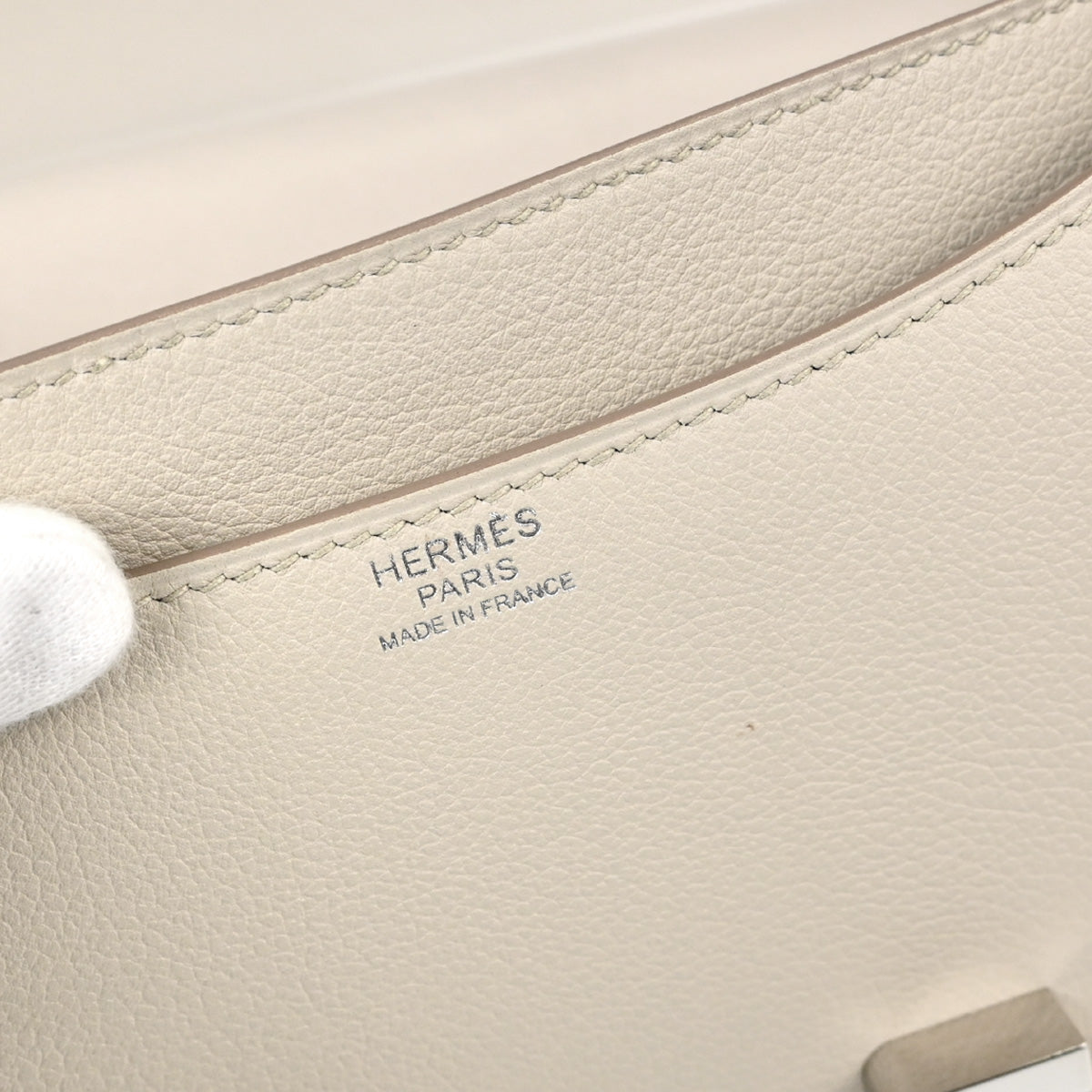 Hermes Vanille Evercolor Constance 24 Shoulder Bag