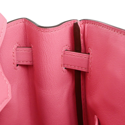 Hermes Rose Azalee Swift Birkin 25 Handbag