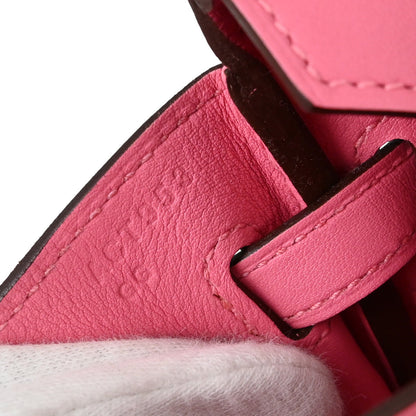 Hermes Rose Azalee Swift Birkin 25 Handbag