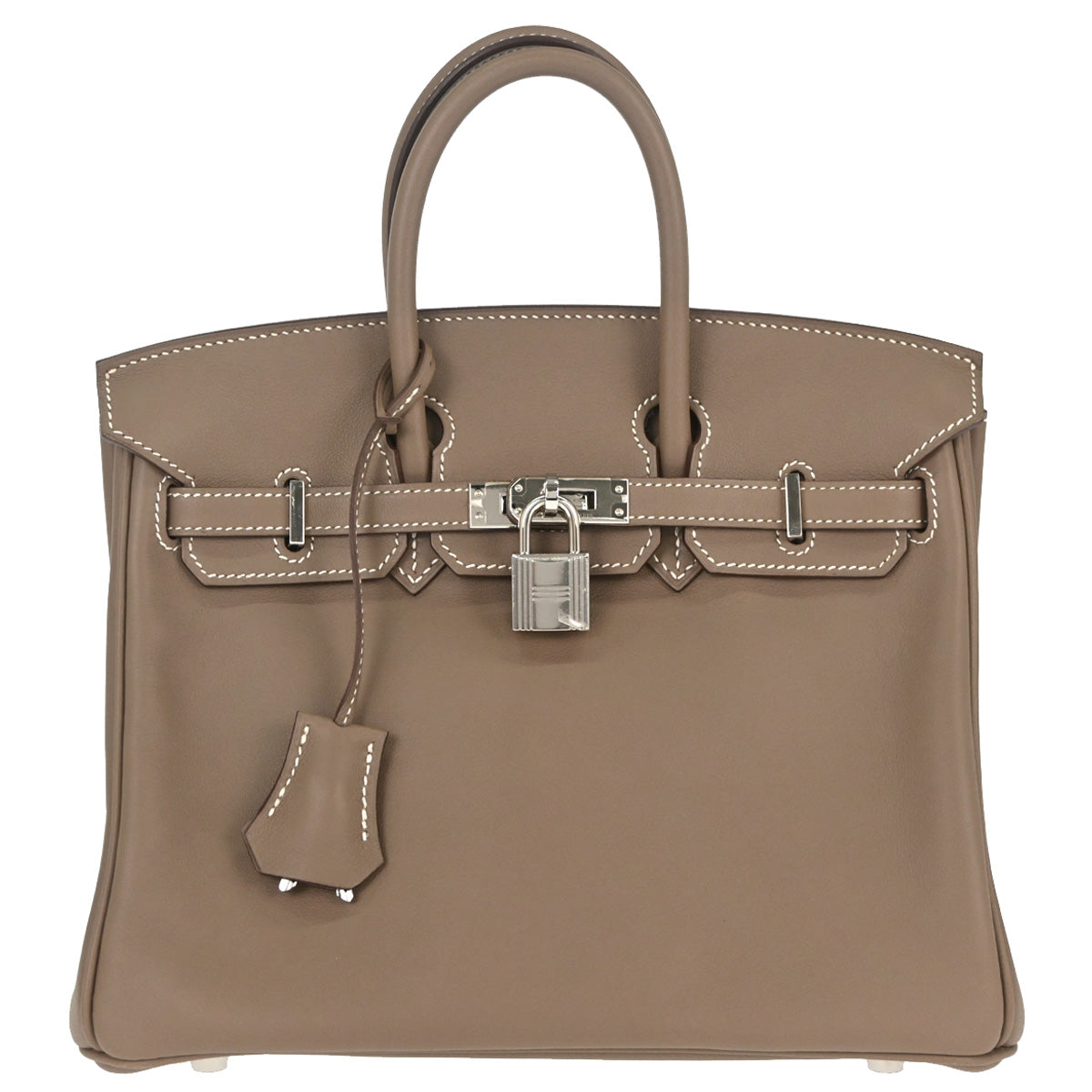Hermes Etoupe Gray Swift Birkin 25 Handbag