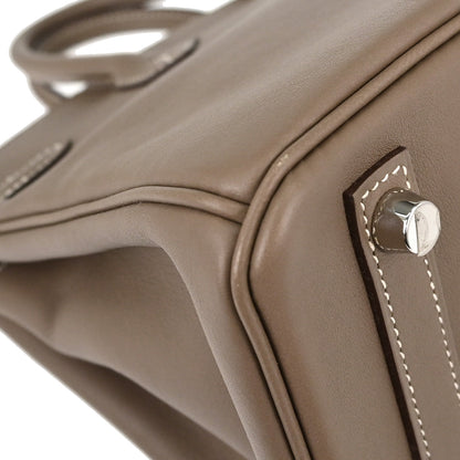 Hermes Etoupe Gray Swift Birkin 25 Handbag