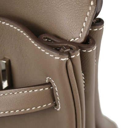 Hermes Etoupe Gray Swift Birkin 25 Handbag