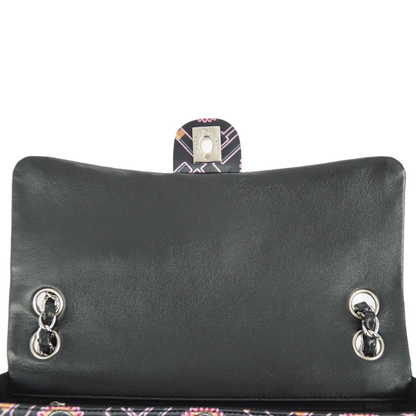 Chanel Black Satin Classic Single Flap Shoulder Bag