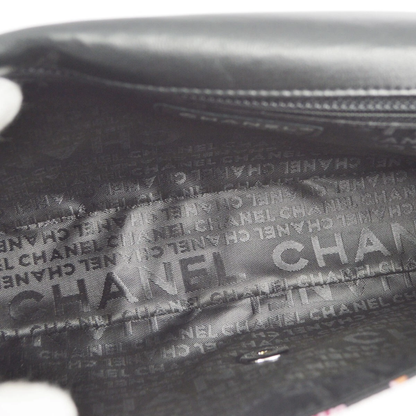 Chanel Black Satin Classic Single Flap Shoulder Bag