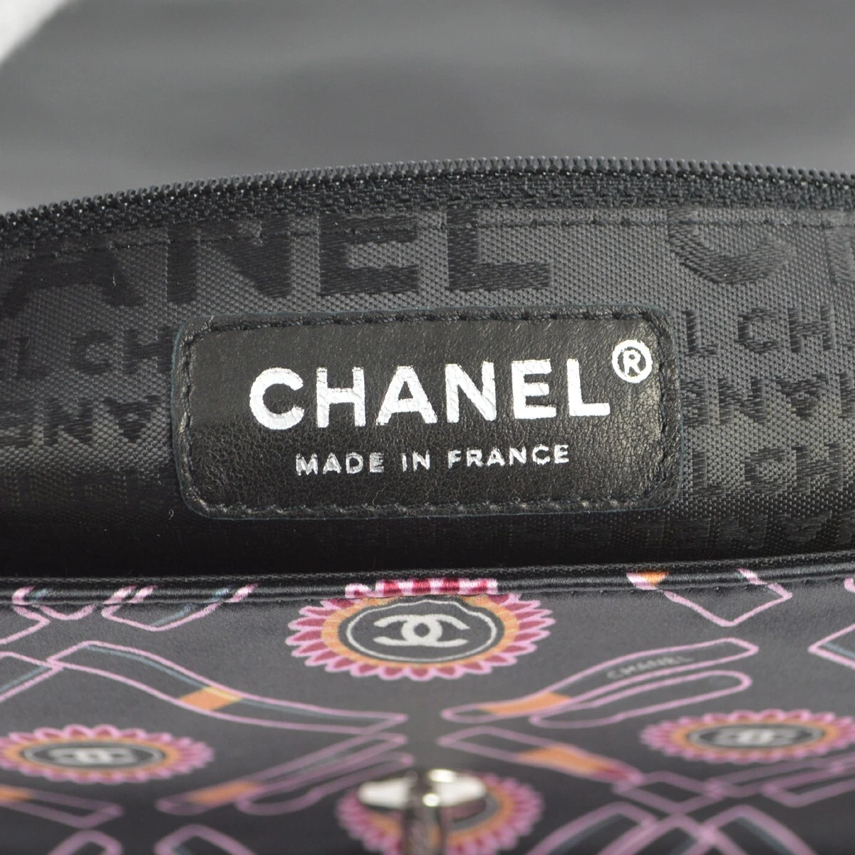 Chanel Black Satin Classic Single Flap Shoulder Bag