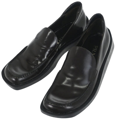 Prada * Brown Leather Loafers Shoes