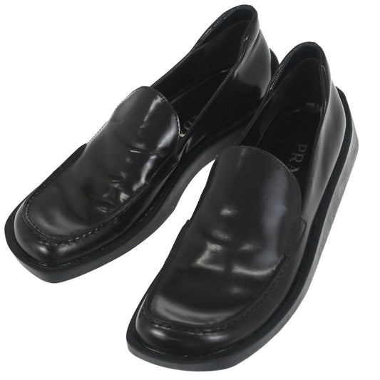 Prada * Brown Leather Loafers Shoes