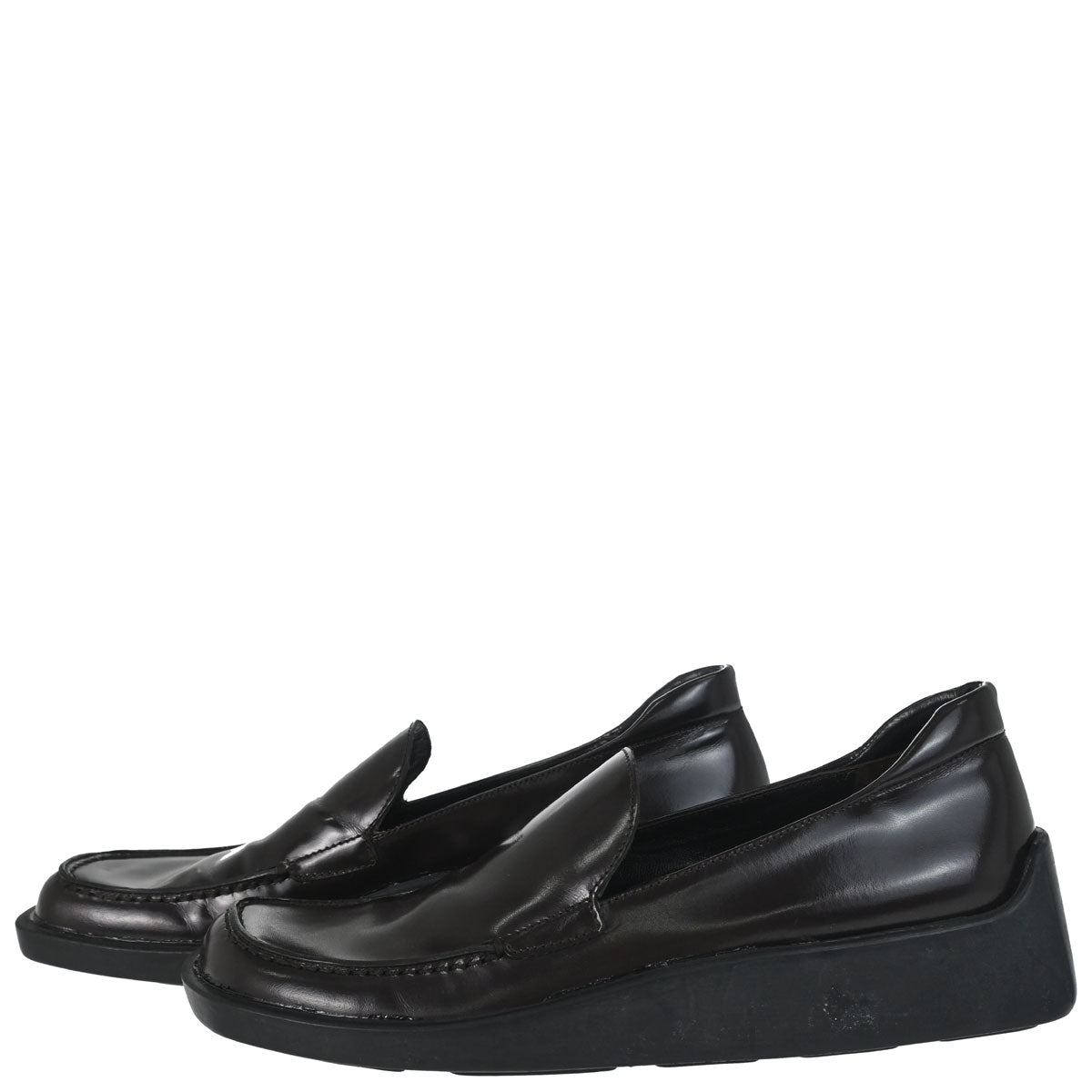 Prada * Brown Leather Loafers Shoes
