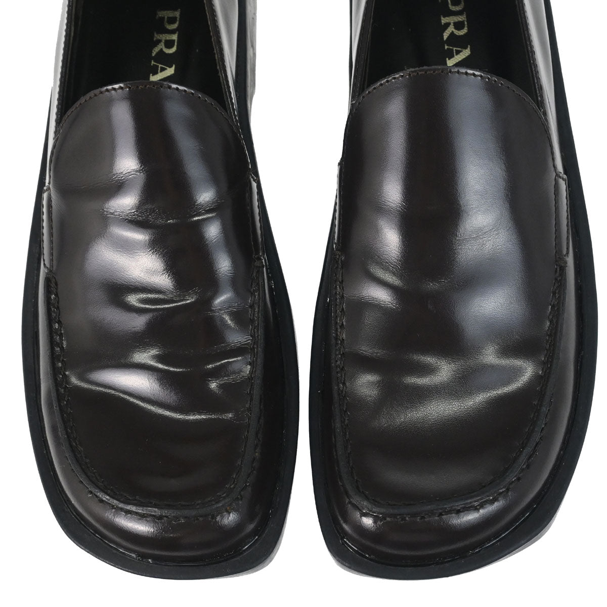 Prada * Brown Leather Loafers Shoes