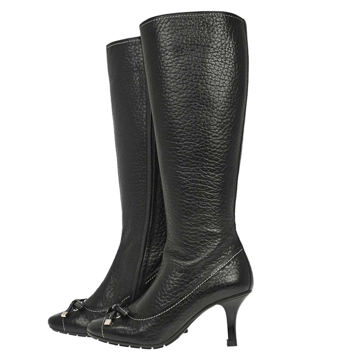 Louis Vuitton * Black Leather Boots Shoes #35 1/2