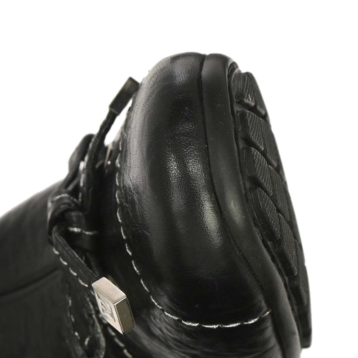 Louis Vuitton * Black Leather Boots Shoes #35 1/2