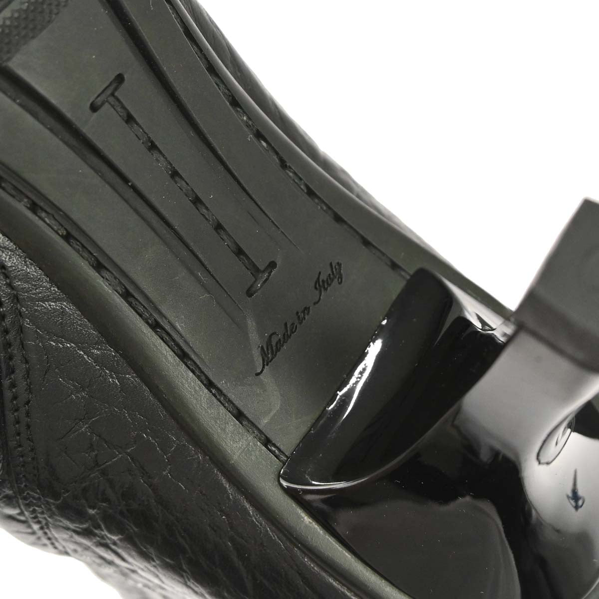 Louis Vuitton * Black Leather Boots Shoes #35 1/2