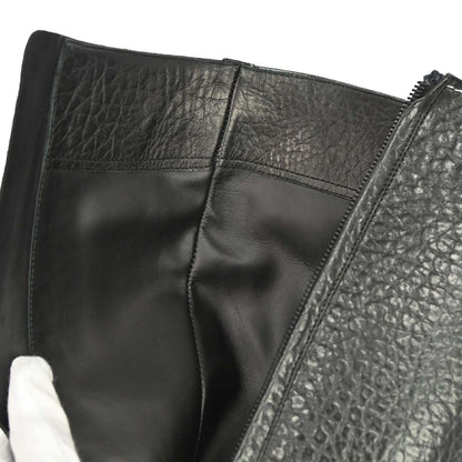 Louis Vuitton * Black Leather Boots Shoes #35 1/2
