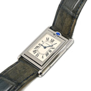 Cartier Tank Basculante SM Ref.CRW1011258 Quartz Watch SS Crocodile