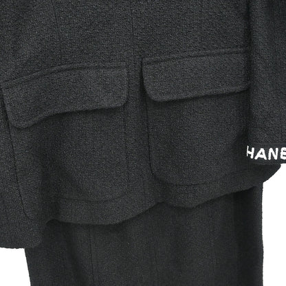 Chanel 1995 Setup Suit Jacket Skirt Black #38