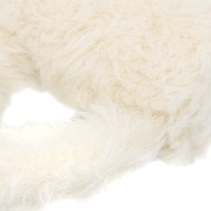 Chanel White Rabbit Fur Classic Flap Micro Handbag