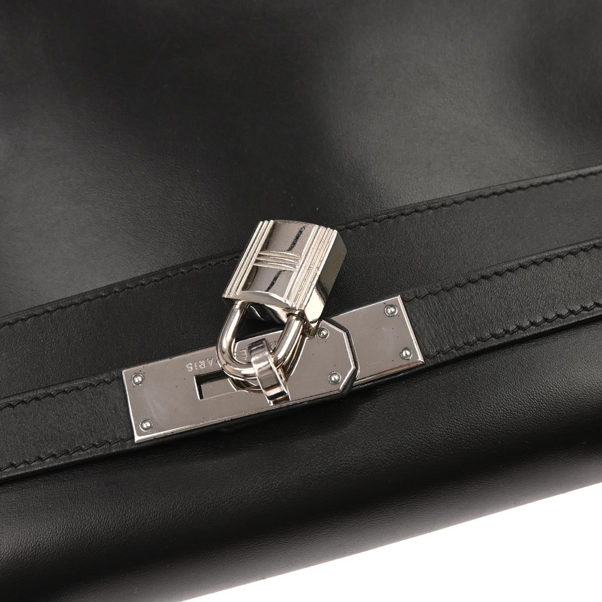 Hermes Black Box Calf Kelly 28 Retourne 2way Shoulder Handbag