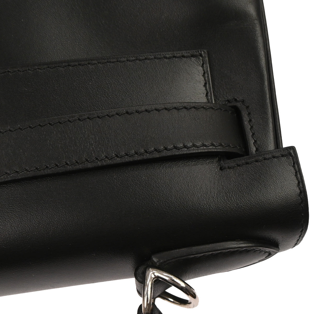 Hermes Black Box Calf Kelly 28 Retourne 2way Shoulder Handbag