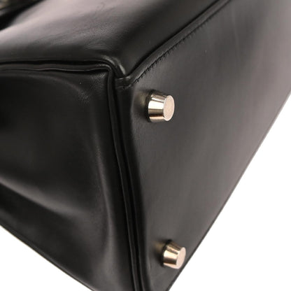 Hermes Black Box Calf Kelly 28 Retourne 2way Shoulder Handbag