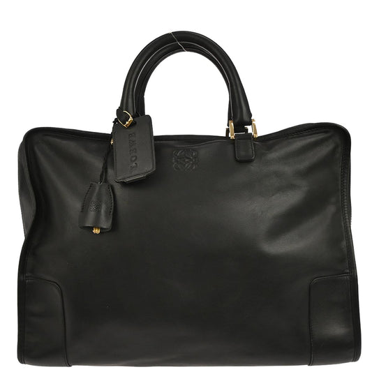 Loewe Black Leather Amazona 40 Handbag
