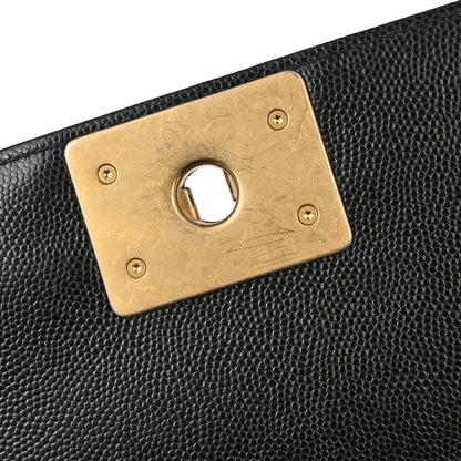 Boy Chanel Black Caviar Skin Small Chain Shoulder Bag