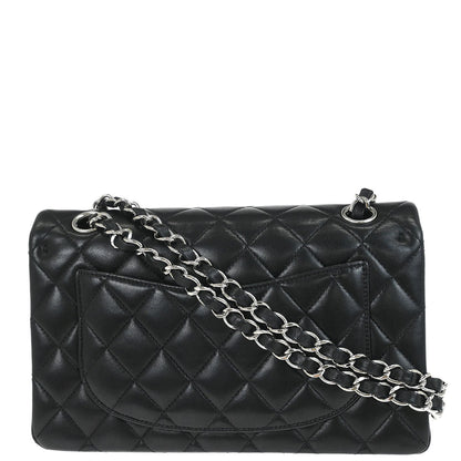 Chanel Black Lambskin Small Classic Double Flap Shoulder Bag