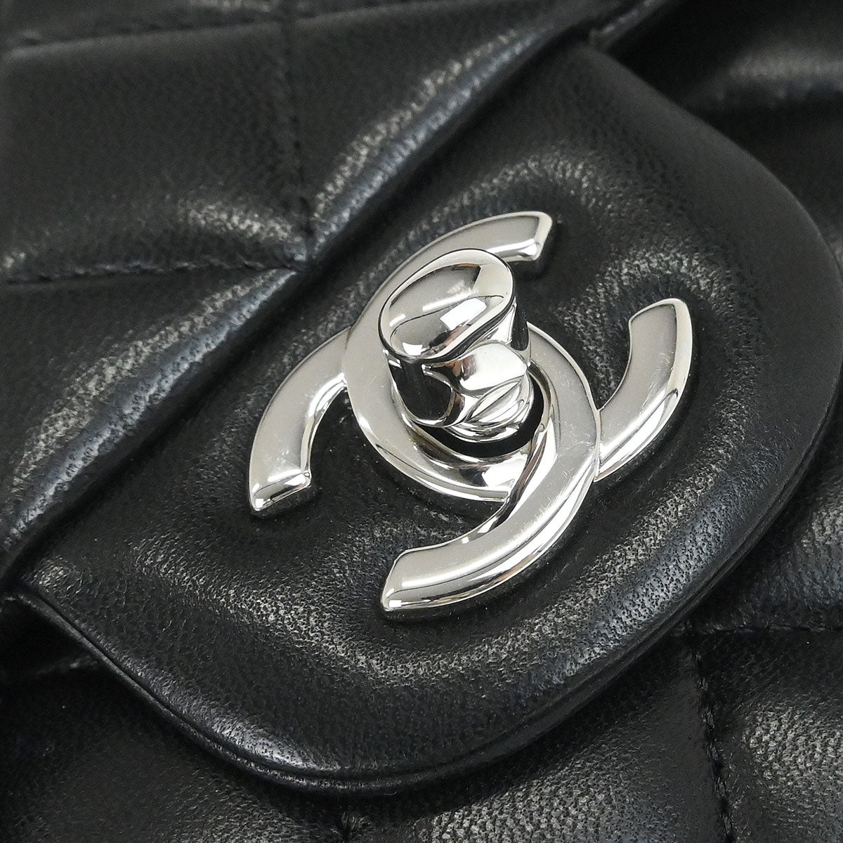 Chanel Black Lambskin Small Classic Double Flap Shoulder Bag