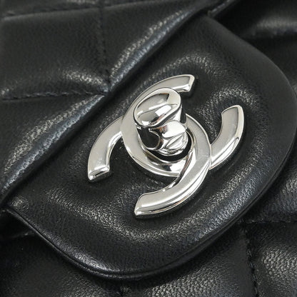 Chanel Black Lambskin Small Classic Double Flap Shoulder Bag